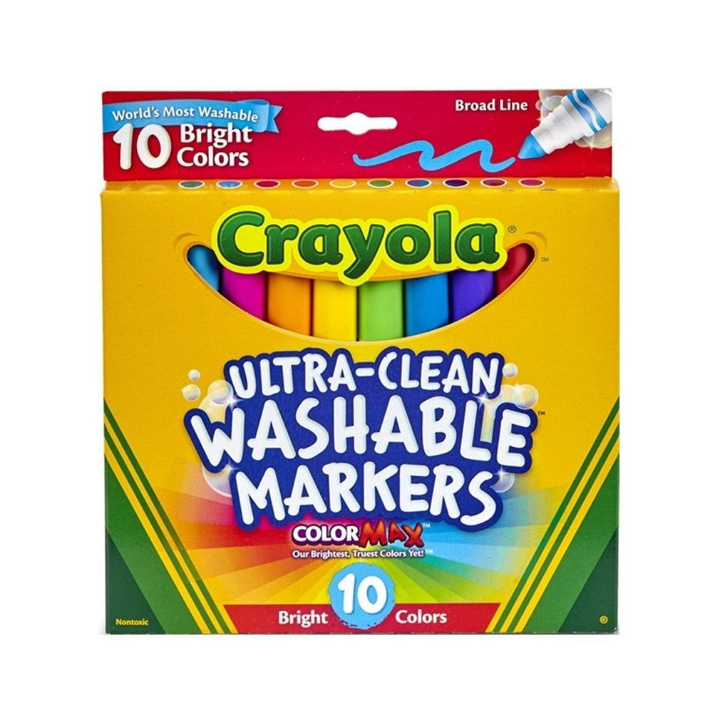 Crayola Ultra Clean Washable Markers Bright x 10