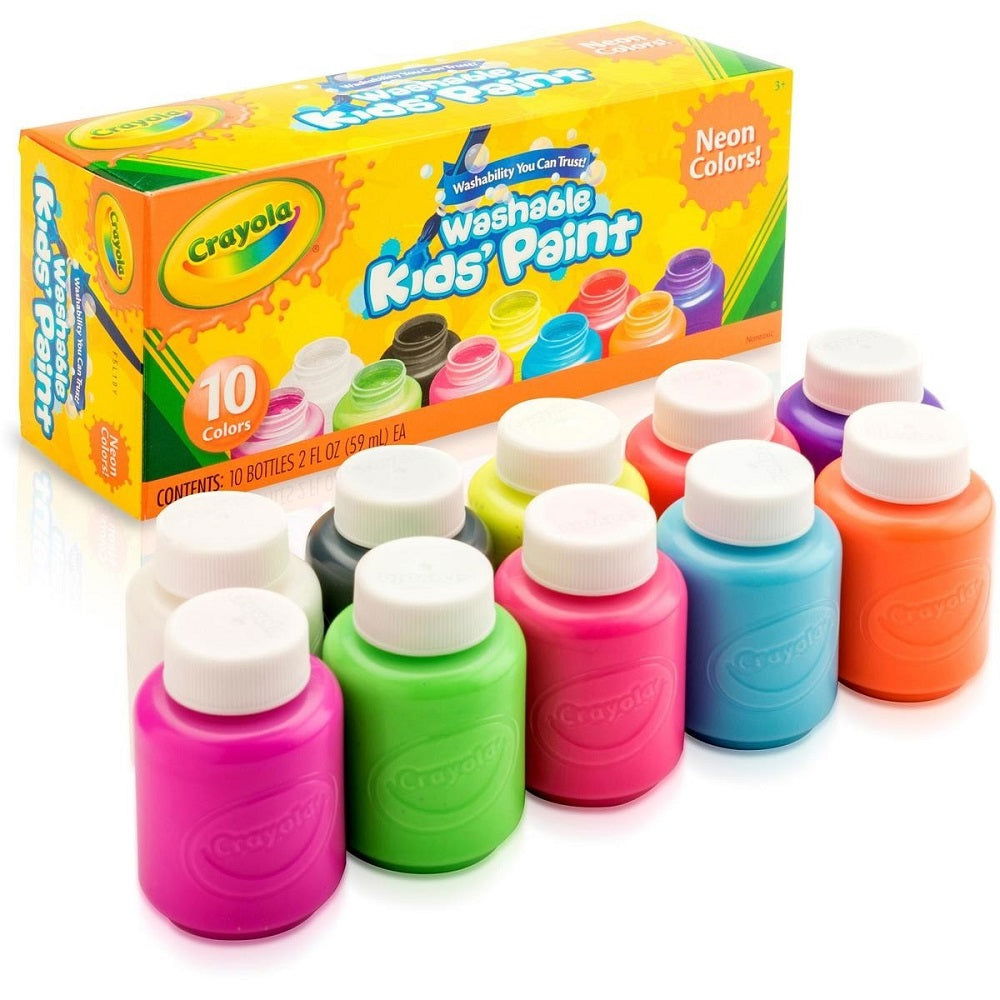 Crayola Washable Neon Paint 10 x 59ml