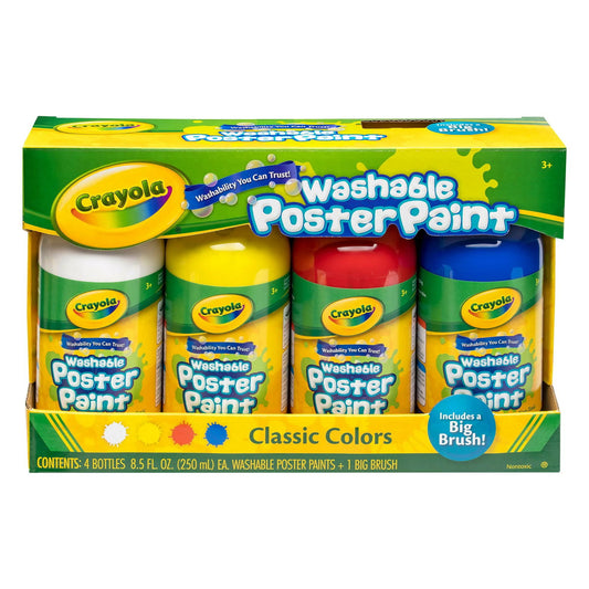 Crayola Washable Poster Paint 4 x 250ml