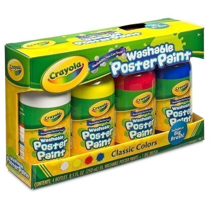 Crayola Washable Poster Paint 4 x 250ml