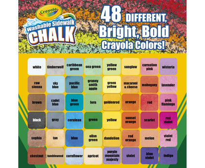 Crayola Washable Sidewalk Chalk 48 piece