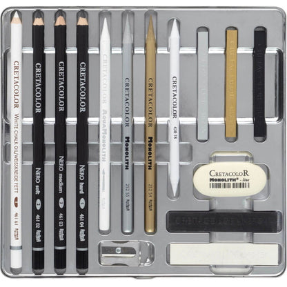 Cretacolor Diamond Box Luxury Drawing Set 15pce