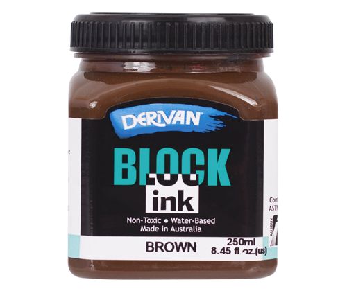 DERIVAN BLOCK INK 250ml BURNT UMBER