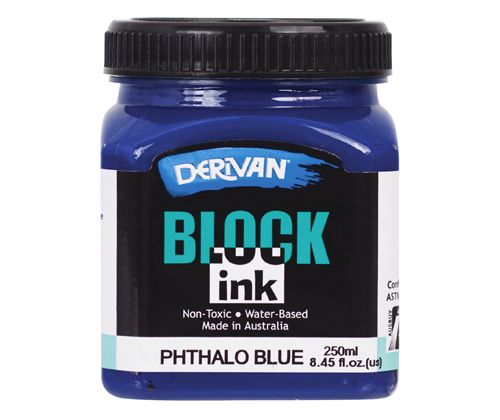 DERIVAN BLOCK INK 250ml PHTHALO BLUE