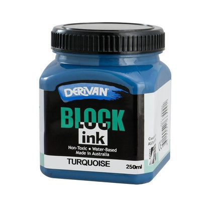 DERIVAN BLOCK INK 250ml Turquoise