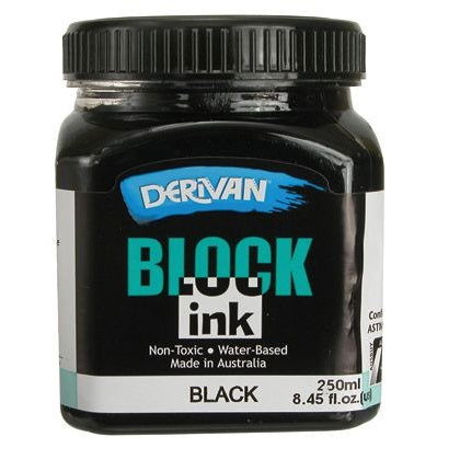 DERIVAN BLOCK INK 250ml BLACK