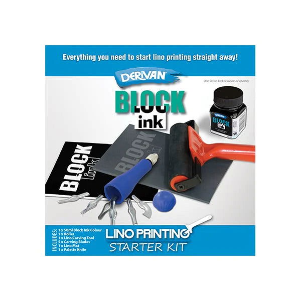 DERIVAN BLOCK INK LINO PRINTING KIT