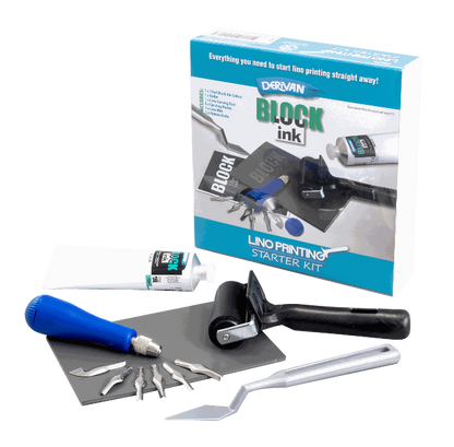 DERIVAN BLOCK INK LINO PRINTING KIT