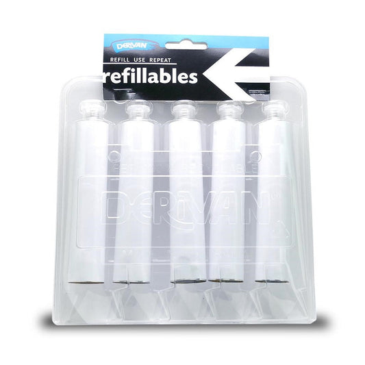 DERIVAN REFILLABLES 5 x 40ml Aluminium Paint Tube