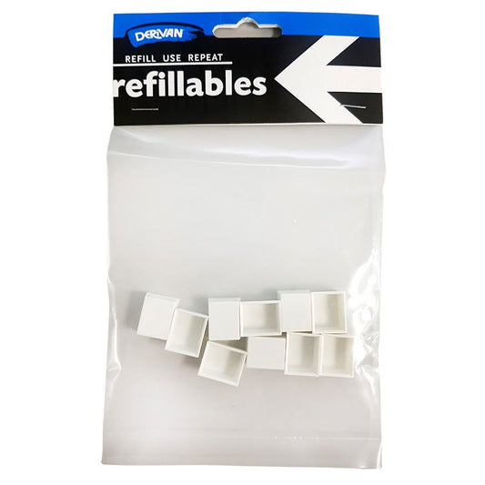 DERIVAN REFILLABLES Empty Plastic Half Pan Pk 10