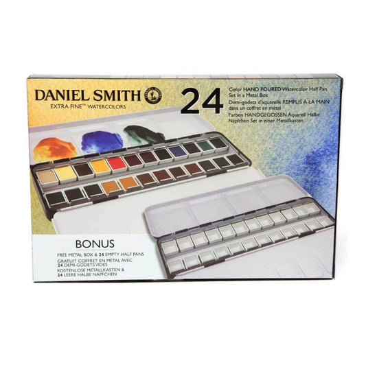 Daniel Smith Watercolour 24 pans in metal box - Assorted Colours