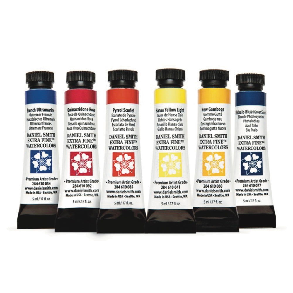 Daniel Smith Watercolour Essentials Mixing Set of 6 x 5ml plus Ground