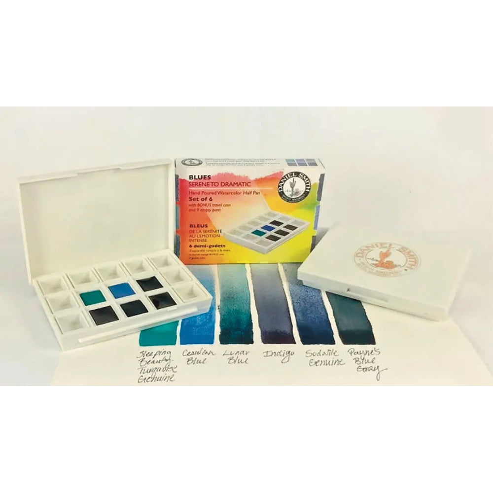 Daniel Smith Watercolour Half Pan Set of 6 - Blues