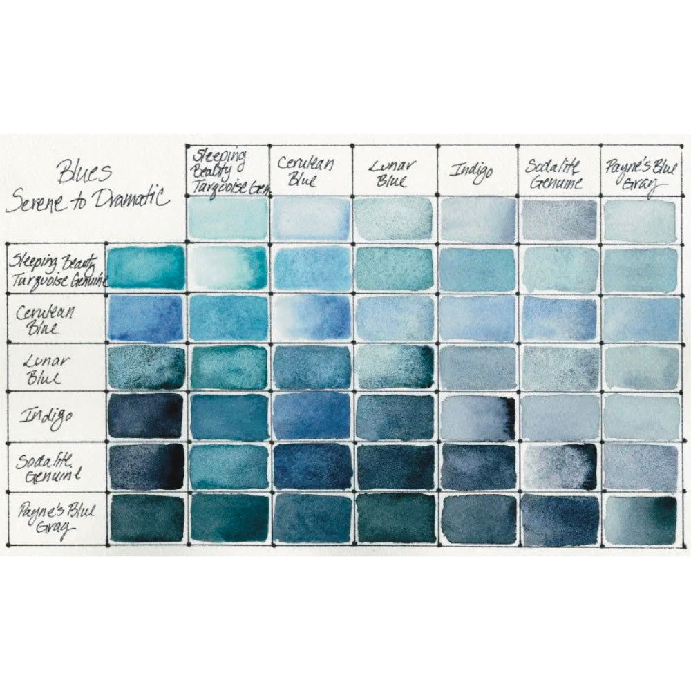 Daniel Smith Watercolour Half Pan Set of 6 - Blues