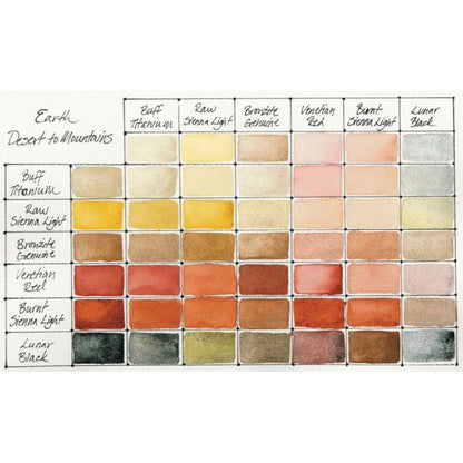 Daniel Smith Watercolour Half Pan Set of 6 - Earth