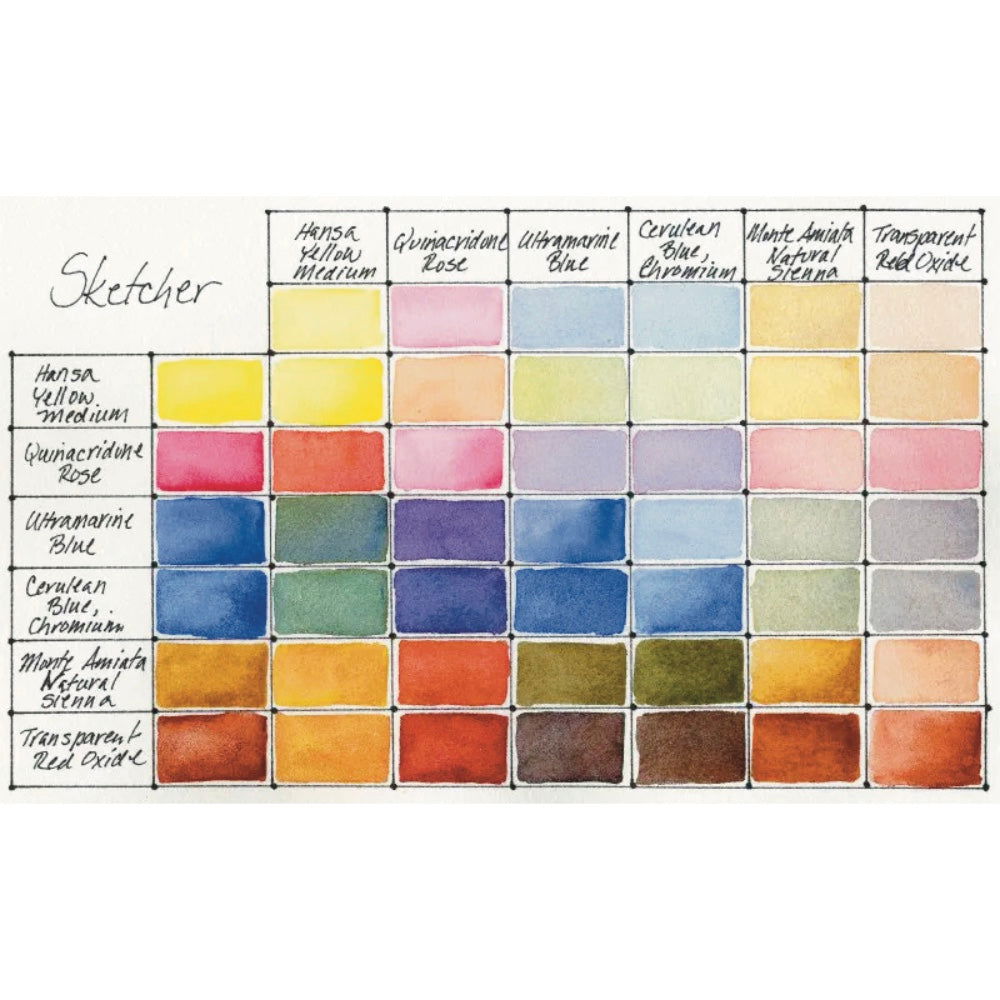 Daniel Smith Watercolour Half Pan Set of 6 - Sketcher