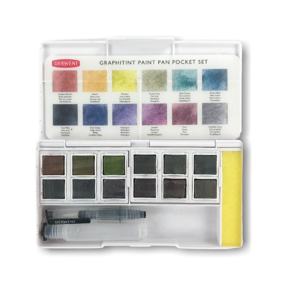 Derwent Graphitint Paint Pan Travel Set of 12