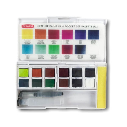 Derwent Inktense Paint Pan Travel Set of 12 - Palette 2