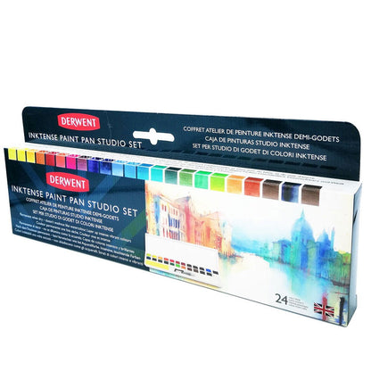 Derwent Inktense Paint Pan Travel Set of 24