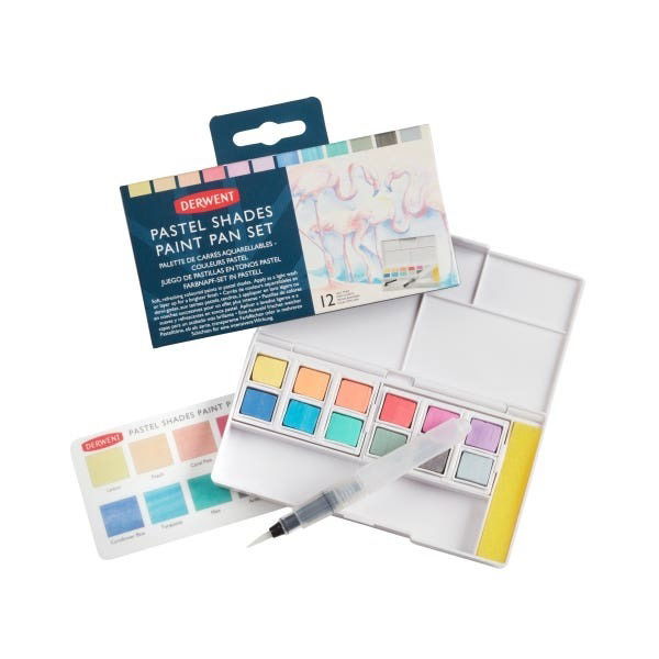 Derwent Paint Pan Set - Pastel Shades x 12