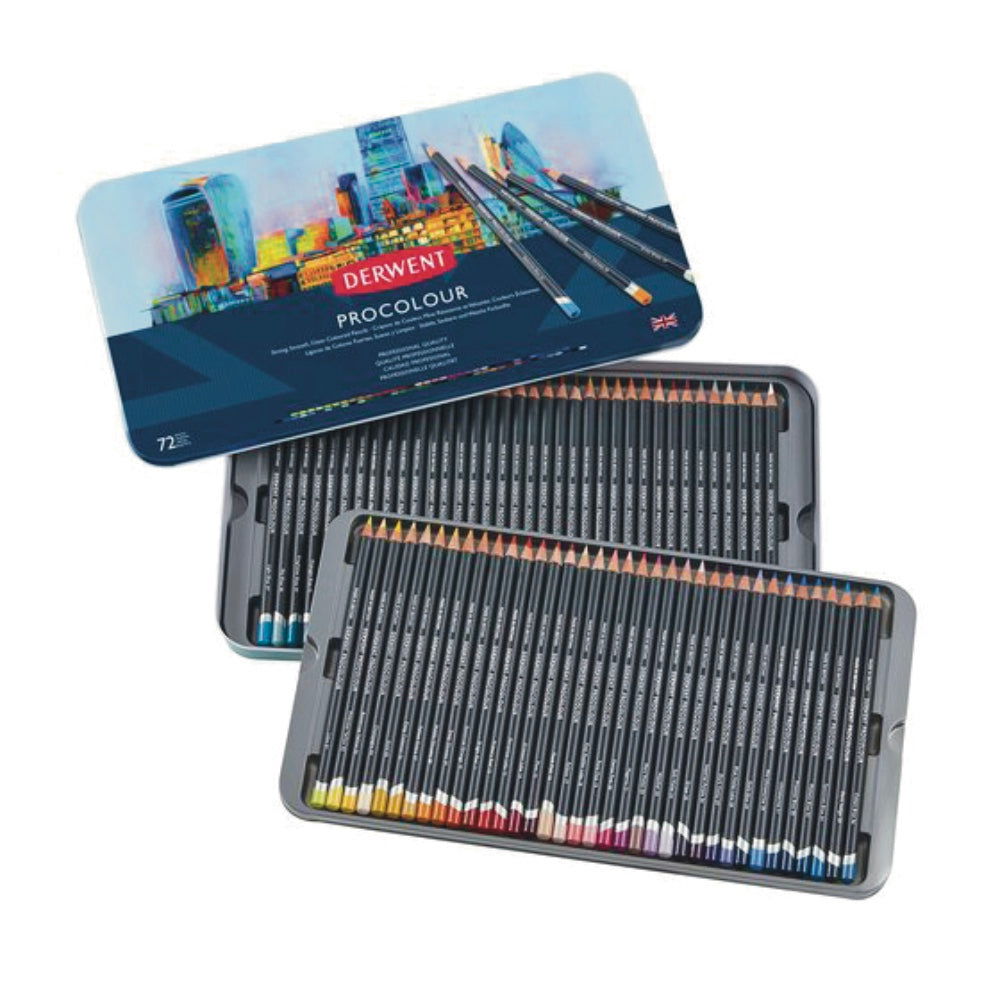 Derwent Procolour Pencils Tin of 72 Assorted