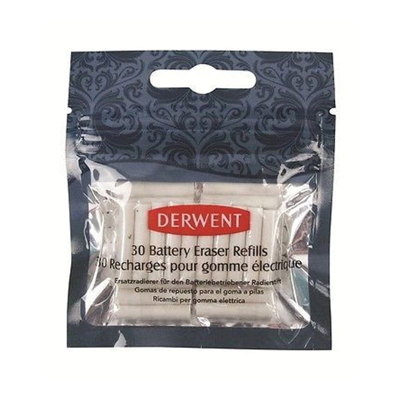 Derwent Replacement Erasers for battery eraser Pkt 30