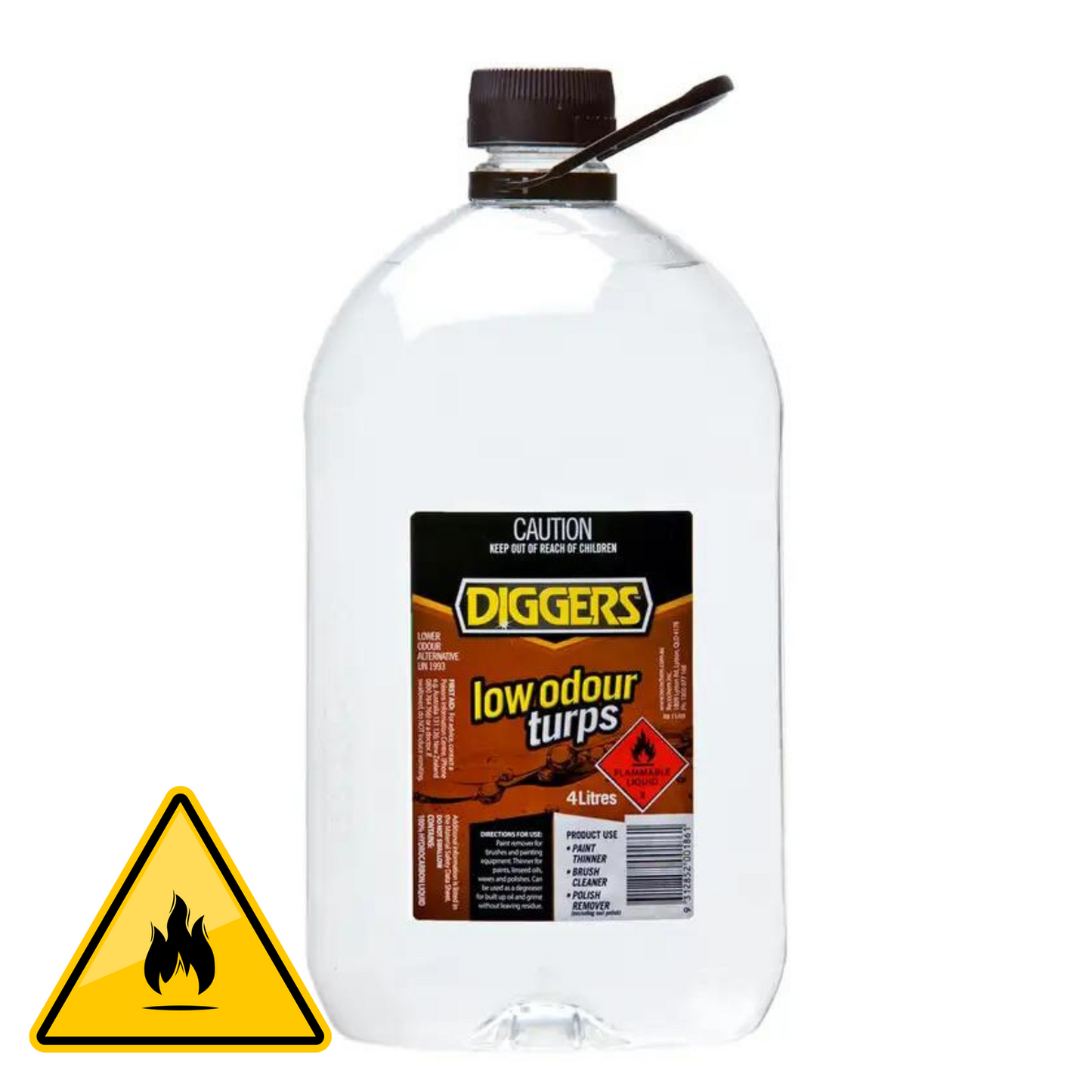 Diggers Low Odour Mineral Turps 4 litres