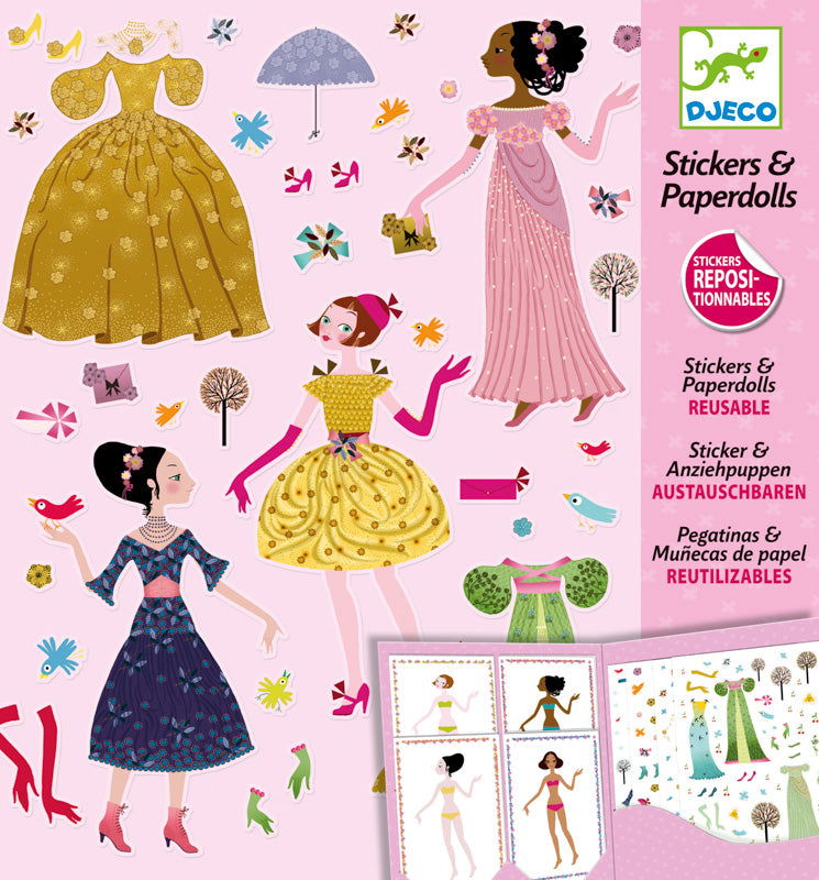 Djeco Paper Dolls Stickers Dresses