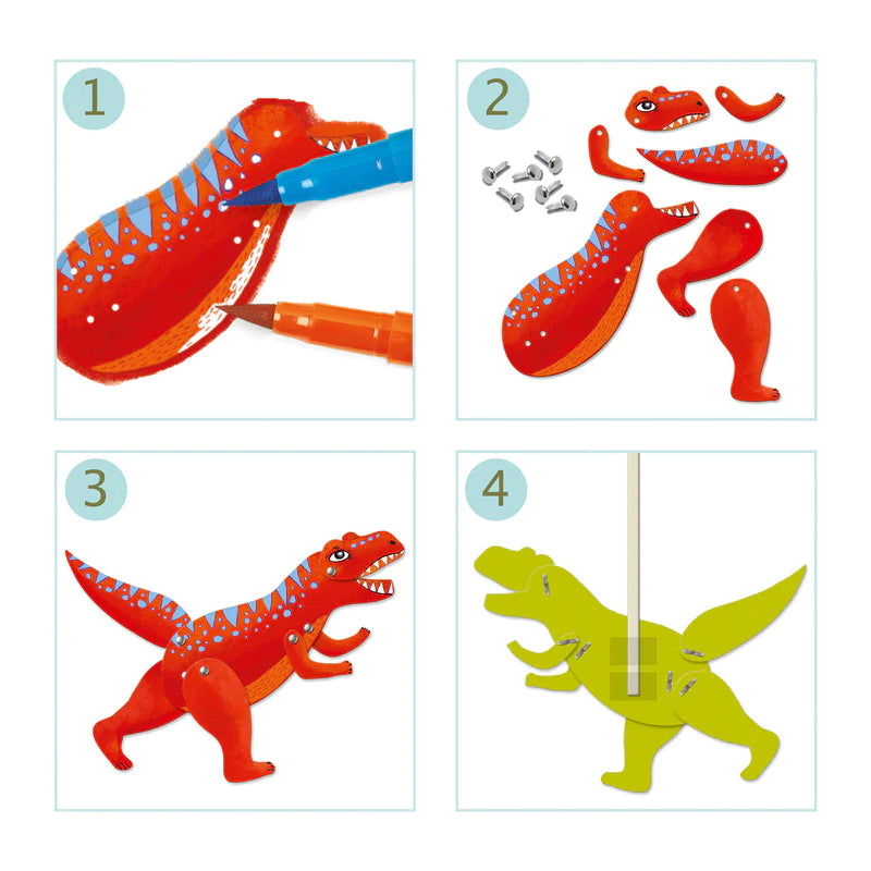 Djeco Paper Puppets - Dinosaurs