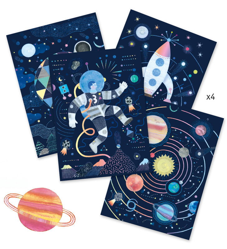 Djeco Scratch Cards - Cosmic Mission