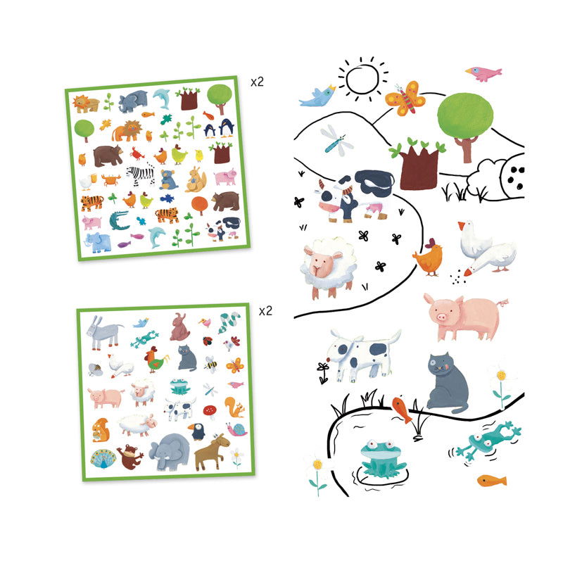 Djeco Stickers - Animals