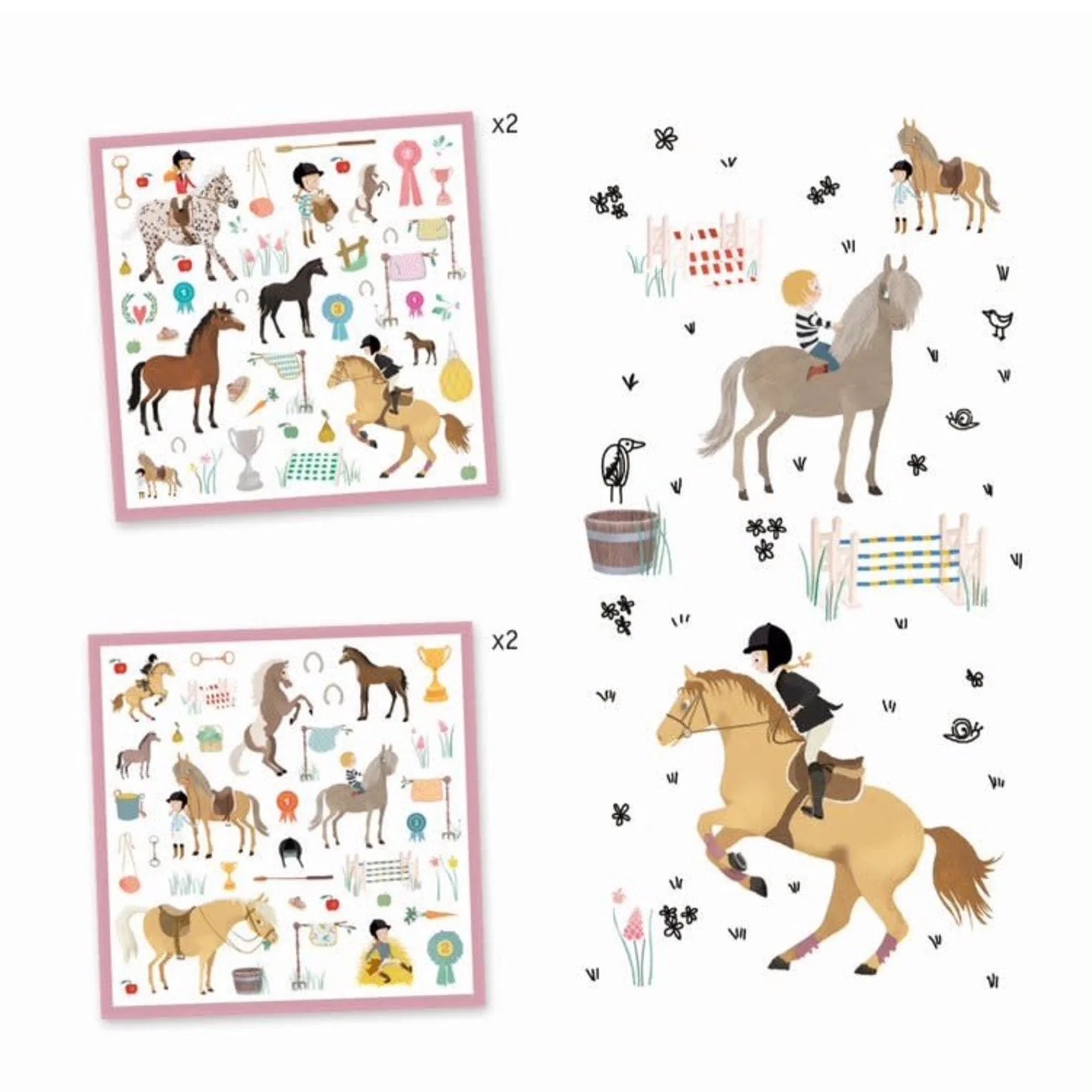 Djeco Stickers - Horses