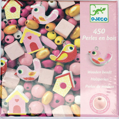 Djeco Wooden Beads - Birds