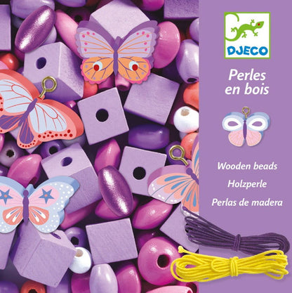 Djeco Wooden Beads - Butterflies