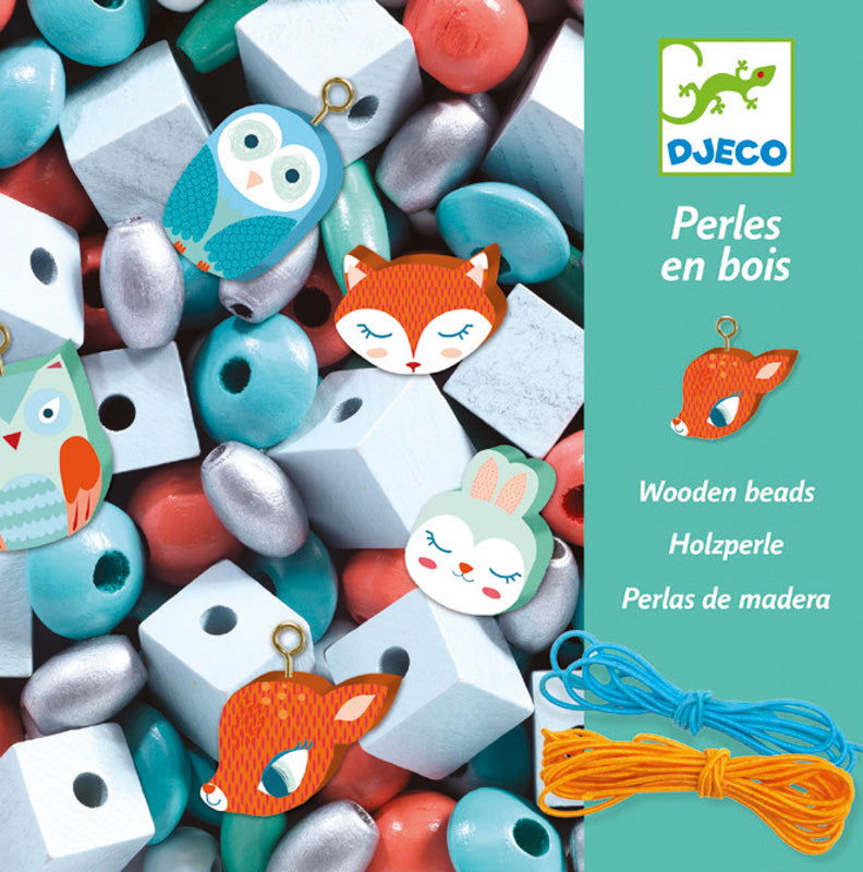 Djeco Wooden Beads - Small Animals