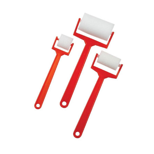 EC SPONGE ROLLER RED PLASTIC HANDLE