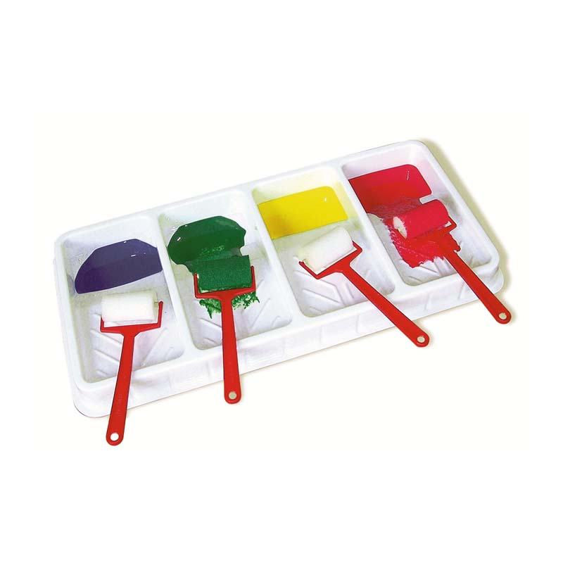 EC SPONGE ROLLER RED PLASTIC HANDLE 25mm