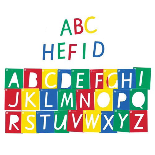 EC STENCILS ALPHABET UPPER CASE Set of 26