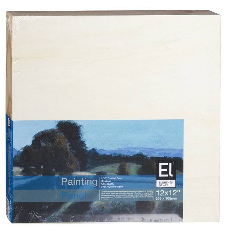 ELEMENTS OF ART Wood Painting Panel 45mm 12x12in