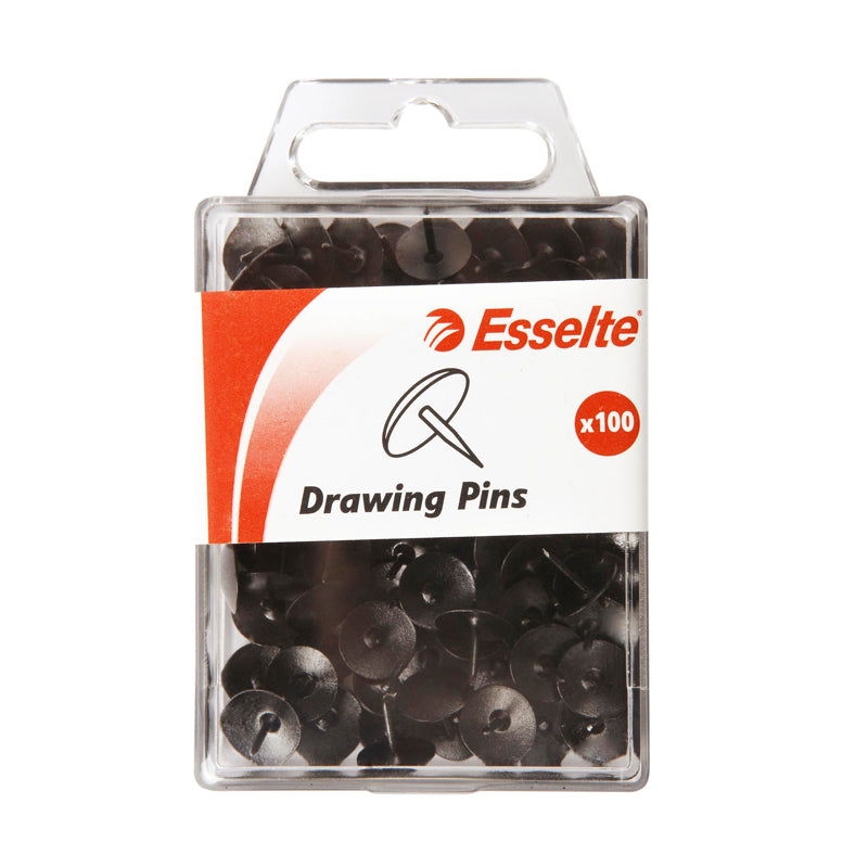 ESSELTE DRAWING PINS Pack of 100 BLACK