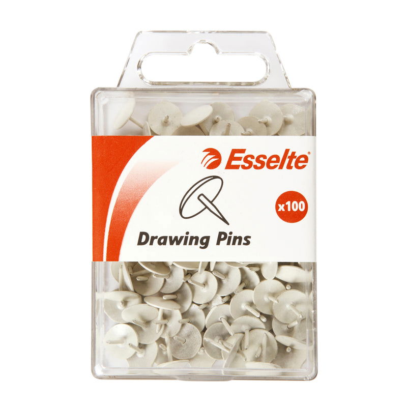 ESSELTE DRAWING PINS Pack of 100 White