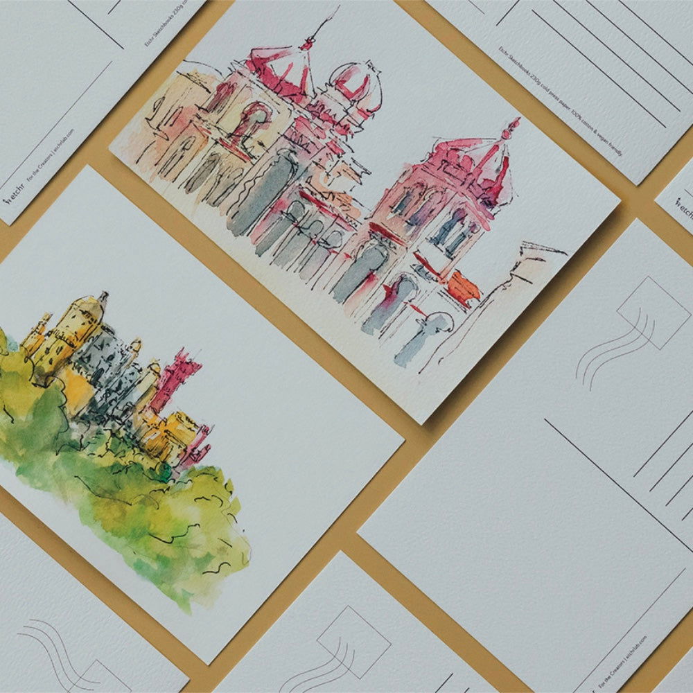 ETCHR Watercolour Postcards x 100 HOT PRESS