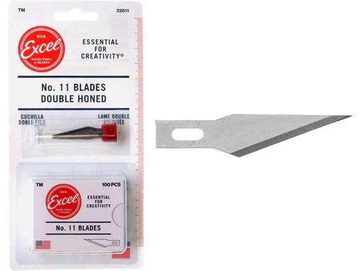 EXCEL No.11 Double Honed Blade 5pce Carded