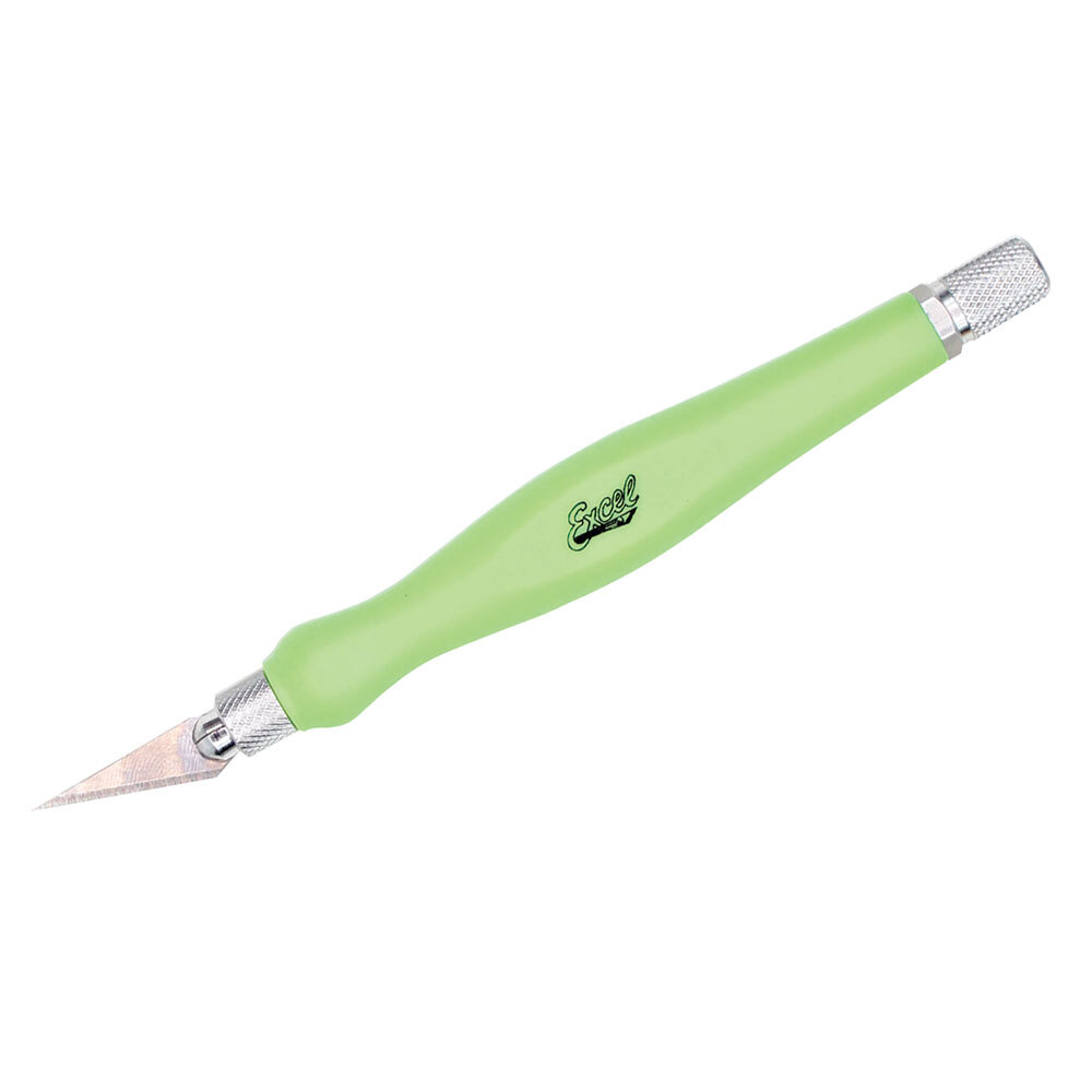 EXCEL No.27 Green Cushion Grip Craft Knife