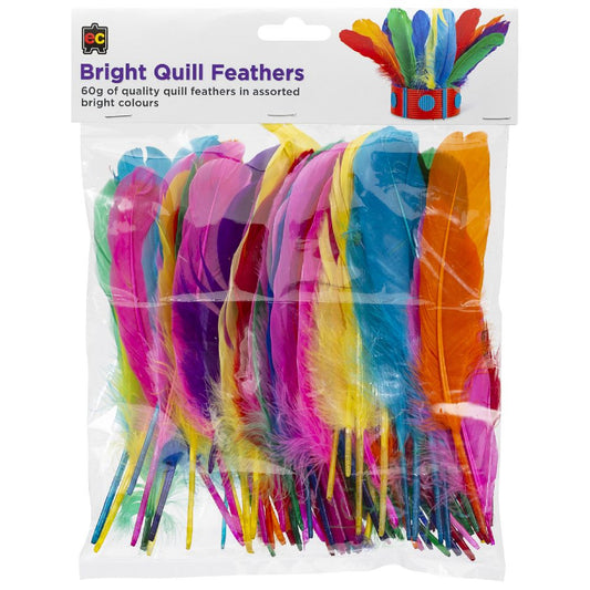 Educational Colours Bright Quill Feathers 60g - Educational Colours