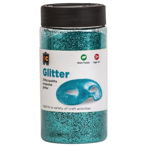 Educational Colours Glitter 200gm Turquoise