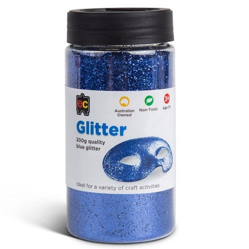 Educational Colours Glitter 200gm BLUE