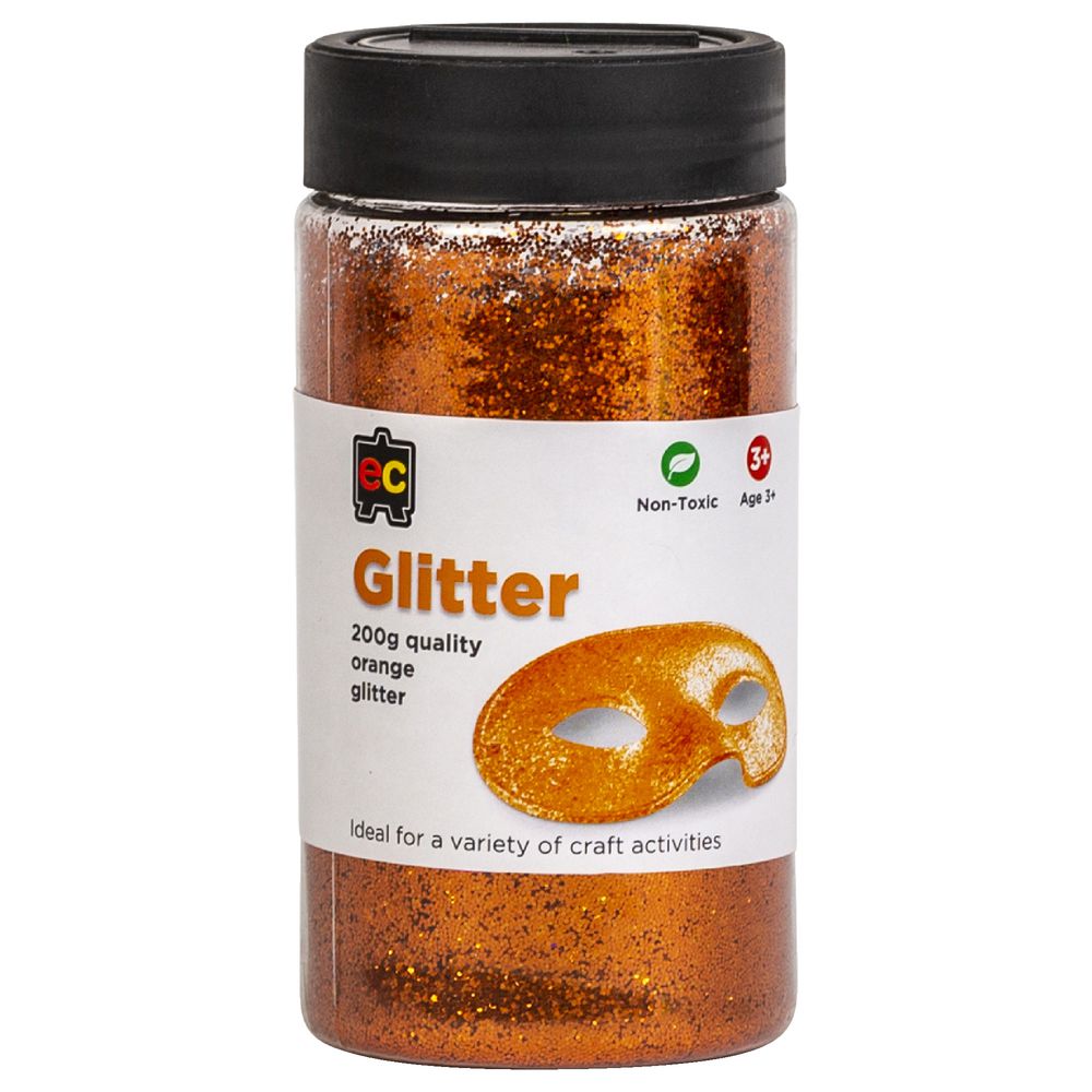 Educational Colours Glitter 200gm ORANGE