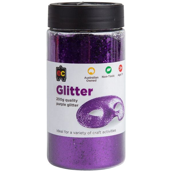 Educational Colours Glitter 200gm Purple