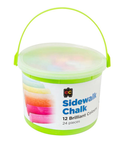 Educational Colours SIDEWALK CHALK Bucket of 24